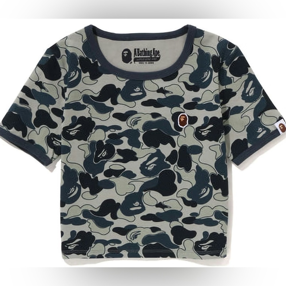 BAPE A Bathing Ape Women's Cookie Camo T-shirt COOKIE CAMO 2 TRIM TEE